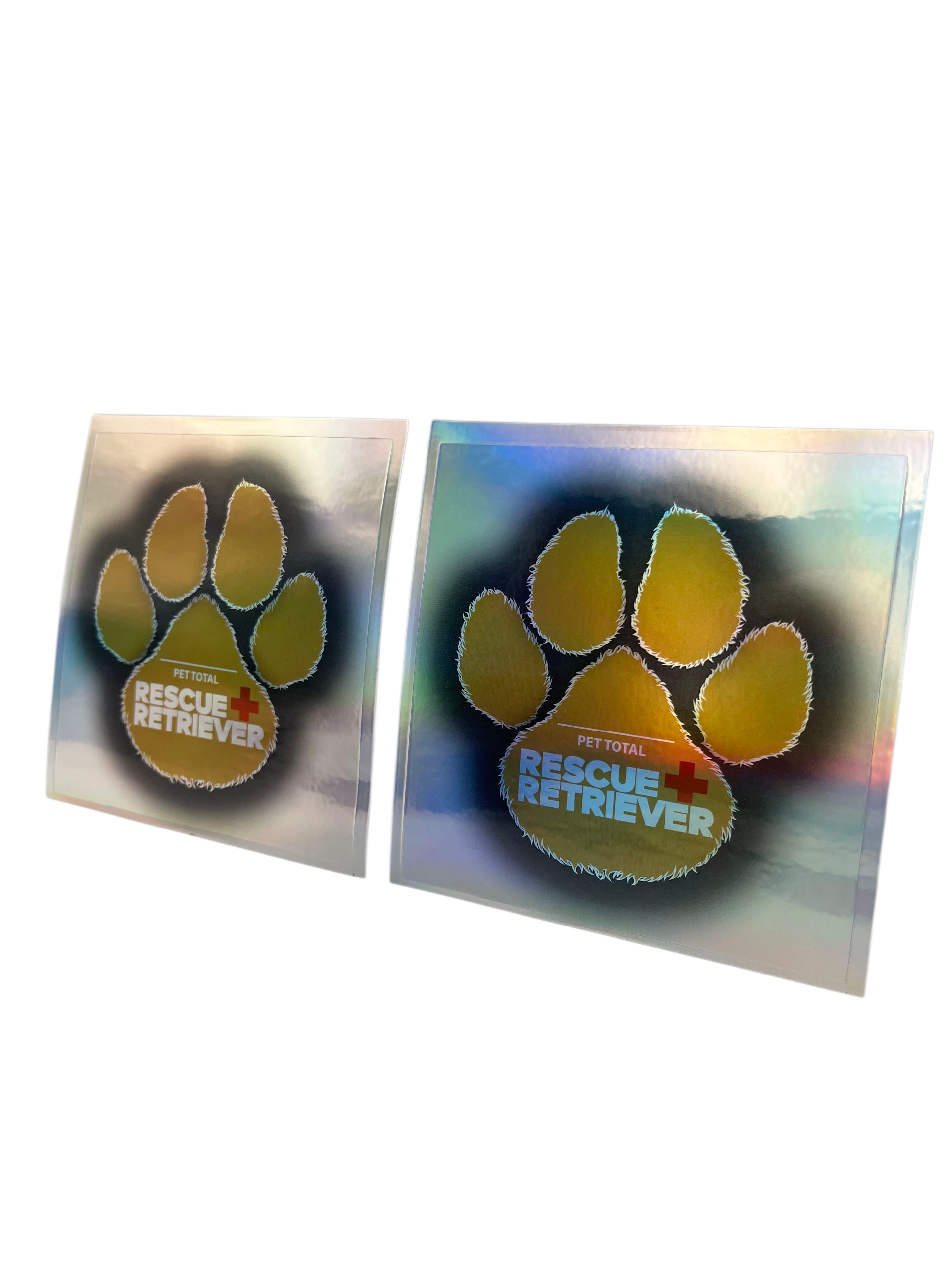 Rescue Retriever® Reflective Pet Alert Safety Sticker 2 Pack | Pets Inside Fire Rescue Decal| Window Door Sign | Designed by a Firefighter