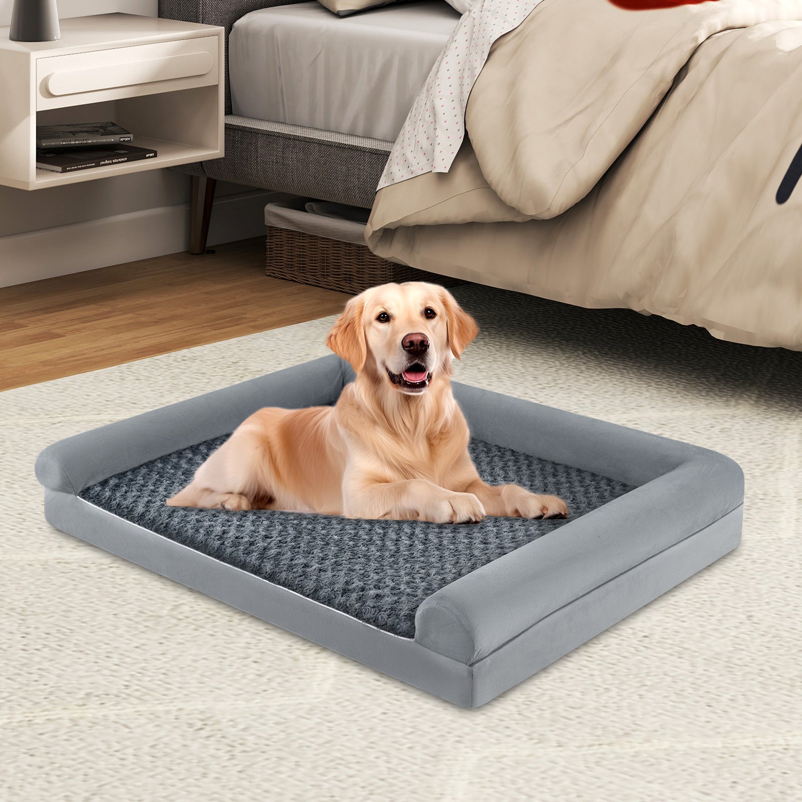 Orthopedic Foam Dog Bed Large Dog Sofa Couch with Removable Cover